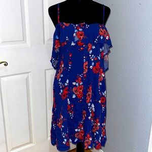 Blue floral dress